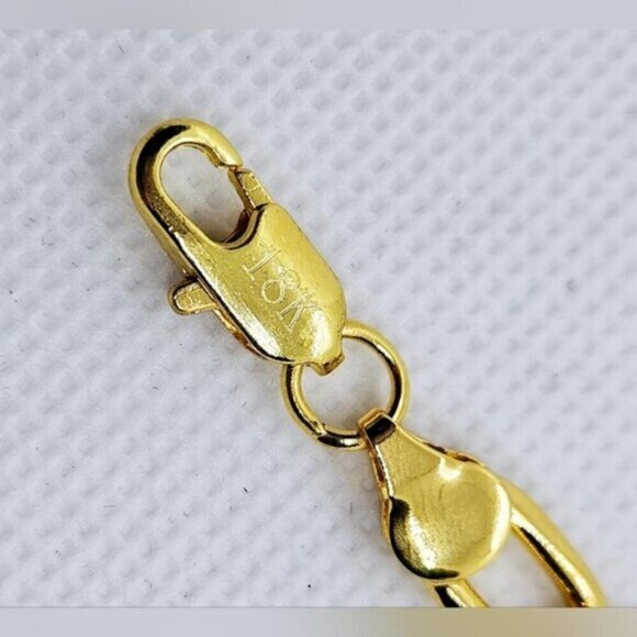 18K Gold Plated Chain Link Unisex Bracelet - Picture 4 of 6